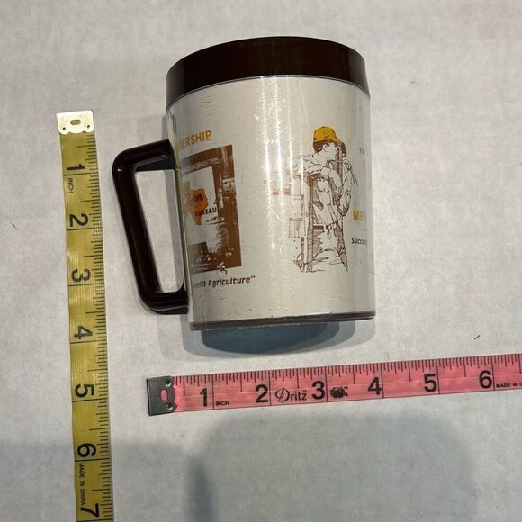 Vtg Texas Farm Bureau Coffee Mug Brown Plastic Membership Agriculture Farm USA - Picture 7 of 7